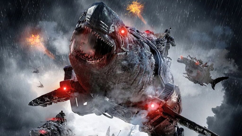 Кадр из фильма «Небесные акулы (2020)»